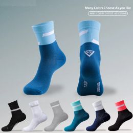 Socks Outdoor Sport Marathon All Seasons Running Crew Socks Men/Women Colourful Quick Dry Cushion Exercise Fitness Training Thin Sock