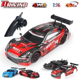 Electric/RC Car 1 16 4WD Remote Control Car 2.4G 40km/h High Speed Drift GT Sports Remote Control Sports Car Model Childrens Toy Gift 2022 New 240424