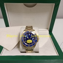 12 Style 904L Steel With Box Papers Watch Real Photo for 40mm Blue Dial Luminous Ceramic Bezel 116618 Yellow Gold Bracelet 116610 5 Star NF Automatic Sport Watches