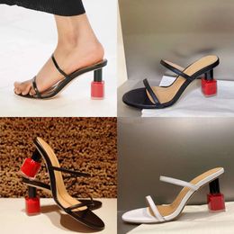 Summer Runway Slides Strange High Heel Slippers Sandals Open Toe Party Wedding Shoes One Belt Women Gladiator Sandal 2022