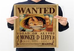 One Piece Anime Poster Vintage Posters Teen Room Wall Decoration Anime Stickers Paintings for Living Room Art Picture Y08057682894