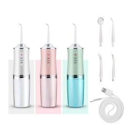 Irrigators Oral Irrigator Portable Dental Water Flosser Usb Rechargeable Dental Water Jet Floss Tooth Pick 4 Jet Tip 220ml 3 Modes