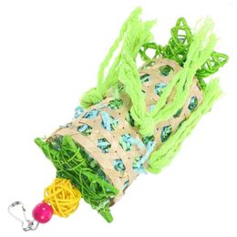 Other Bird Supplies Parrot Chew Toy Parrots Natural Chewing Pet Plaything Molar Cage Supply Hanging Wooden