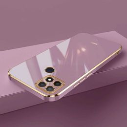 Cell Phone Cases For oppo A15 Case Luxury Square Plating OPPO A15s Phone Case CPH2179 CPH2185 ShockProof Silicone Back Cover Oppo A15 A15S Cases 240423
