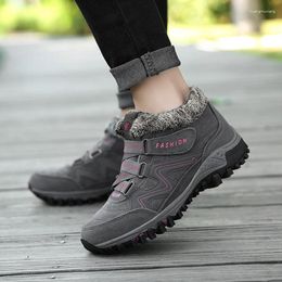 Casual Shoes European And American Leisure Sports Snow Boots For Women's 2024 Winter Outdoor Plush Warm Thick Soled Trafza