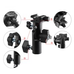 Tripods Type E Stand Bracket Photo Studio Accessories Swivel Flash Hot Shoe Umbrella Holder Mount Adapter for Studio Light