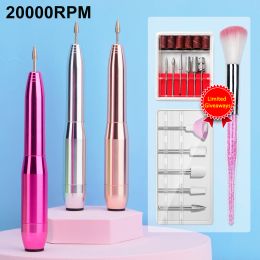 Drills Nail Drill Machine Professional 20000 RPM Electric Manicure Milling Cutter Set with Nail Files Drill Bits For Gel Polish Remover