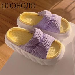 Slippers Summer Outside Flax Women Shoes Slides Flip Flops Female Indoor Soft Sweet Sandals Breathable