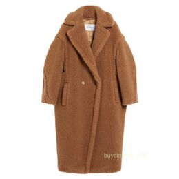 معاطف المصمم الكشمير المعاطف الفاخرة معاطف Maxmaras الكلاسيكية Teddy Series Womens Classic Camel Teddy Coat Teddy Bear Coat Propedoile