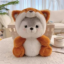 Plush Dolls Kawaii Outfit Husky Stuffed Animals Plush Toys Cute Fluffy Puppy Dog Plushies Doll Gift for Baby Toddler Kids Birthday PartyL2404