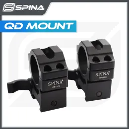 Accessories Spina Optics 1 Pair Universal Tactical QD Rifle Scope Mounts 25.4MM Dual Rings Picatinny Rail Optical Sights Mounts