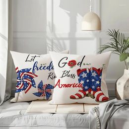 Pillow Cover American Independence Day Letter Sofa Print Pillowcase Home Linen Case