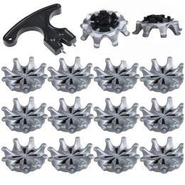 Aids 30PC Golf Spikes Anti Slip TPR Replacement Screw Studs Shoes Turn Pins Fast Twist Ultra Thin SLIMLOK SYSTEM Golf Shoes Spikes