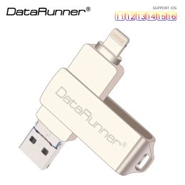 Drives DataRunner USB Flash Drive 3 IN 1 OTG Pen Drive Rotation 16GB 32GB 64GB 128GB Cle USB 3.0 Pendrive USB Stick Flash Disc