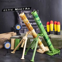 Gun Toys 2023 New Childrens Large Size Mortar Shells Toy Mortar Grenades Rocket Launch Shooting Toys for Boys Simulation Military ModelL2404