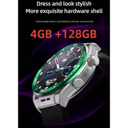 128GB 1.52" Screen HD Rear Camera Smart Watch GPS Free APP Download 4G Network 700mah Battery Play Store Google Push Message