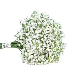 Faux Floral Greenery 30 PCS Artificial Babys Breath Flowers Real Touch Faux Babies Breath Gypsophila Bouquet for Wedding Floral Arrangement Decor T240422