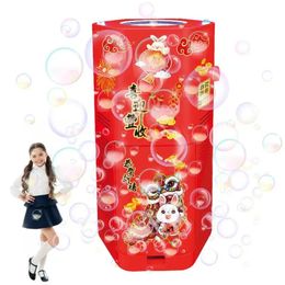 Firework Bubble Machine Automatic Bubble Blower With Colourful Lights Portable Bubble Machine For Year Birthday Party Supply 240415