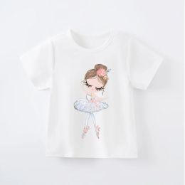 Tops Short Sleeve Print 2024 New Style Tshirt Boy Girl Baby Clothes Children Kids Outdoor Summer Casual Cartoon Soft Trendy Hipster