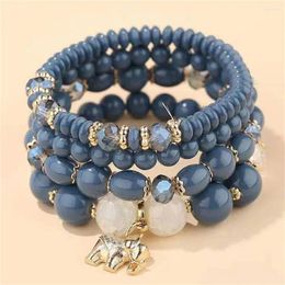 Strand DIEZI Korean Multicolor Crystal Beads Elastic Rope Bracelets For Women Elephant Wrap Bracelet Girls Pulseira Feminina