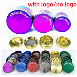 Sharpstone Herb Grinder Tobacco Grinders Metal Zinc Alloy Grinder 4 Layers 40mm 50mm 55mm 63mm 7 colors rainbow