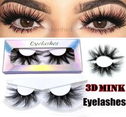 1 Pair 3D Mink Eyelashes 25mm Handmade Thick Long Mink Lashes Cruelty Lightweight False Eyelashes Eye Makeup Tools8091870