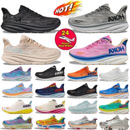 Hokaities One Clifton 9 Running Shoes Women Free Pepople Sneakers Bondi 8 Cliftons Black White Peach Whip Harbour Cloud Carbon X2 Men Trainers
