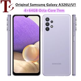Refurbished Samsung Galaxy A32 A326U/U1 5G Original Unlocked Mobile Cell Phone NFC 6.5" 4GB RAM 64GB ROM 48MP CellPhone Octa Core SmartPhone one pc