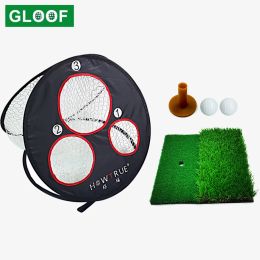 Aids 1Set Foldable Golf Chipping Net Set Cornhole Game Set Golfing Target Net for Indoor Outdoor Practise Training Dropship