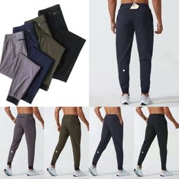 LL Men's Jogger Long Pants Sport Yoga Outfit Quick Dry Drawstring Gym Pockets Sweatpants Trousers Mens Casual Elastic Waist fitness Designer Fashion Clothing 56766