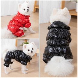 Dog Apparel Pet Jumpsuit Thicken Waterproof Winter Jacket For Small Dogs Chihuahua Warm Plush Coat Costumes Yorkie Outfits