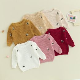 Sweaters Citgeett Autumn Infant Baby Boys Girls Sweater Pattern Jacquard Long Sleeve Knitwear Pullover Winter Sweatshirt Clothes