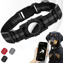 Collars Adjustable Nylon Collar for Dogs and Cats, GPS Collar Leash, Compatible with Apple Airtags, Pet Accessories, Stable Case