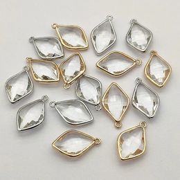 Arrival 24x14mm 50pcs Copper Crystal Oval Charm For Handmade Earring Necklace Parts DIY AccessoriesJewelry Findings 240419