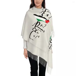 Scarves Arabic Folk Kufiya Hatta Traditional Keffiyeh Pattern Shawl Wraps For Womens Winter Large Long Scarf Pashmina Tassel