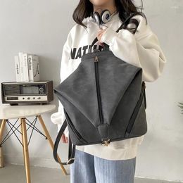 School Bags Women Pu Backpack Fashion College Girl BagPack Waterproof Lady Vintage Travel Cute Small Mochila Feminina Shoulder Bag Leather