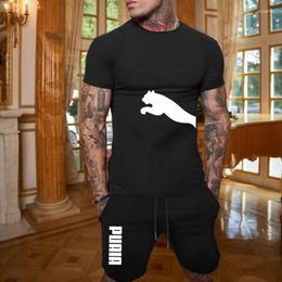 Men's Tracksuits Summer Short Sleeved T-shirt And Sports Shorts Set Casual Sportswear Fashionable