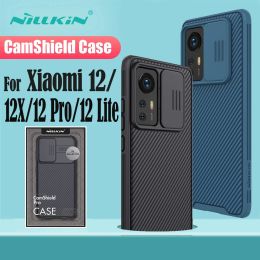 Covers For Xiaomi Mi 12 12X 12 Pro Case NILLKIN CamShield Pro Case Slide Camera Lens Privacy Protection Back Cover For Xiaomi 12 Lite