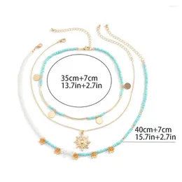 Pendant Necklaces 3 Pcs/Set Fabulous Necklace High-end Retro Decorative Extended Length Neck Chain