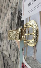 4.0cm Classic Simon rhinestone Belt with bling rhinestones for mens Women Designer belts as gift4618874