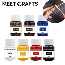 Body Paint Meetcrafts 30ml Leather Edge Paint Oil Dye Dressing Color Coats Leather Shoe Edges Repair DIY Craft Professional Edges Pigment d240424