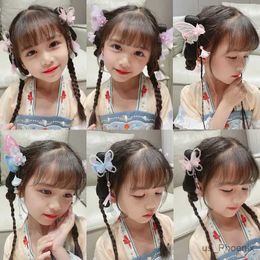 Hair Accessories New Children Butterfly Flower Antiquities Hair Clip Baby Girls Tassel Pendant Barrettes Hairpins Kids Cute Hair Accessories