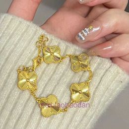 Vancllfe Designer Luxury Jewellery Bangle 18k Gold Clover Bracelet Womens Versatile High end Light and Unique Design Feel