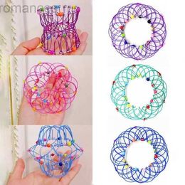 Decompression Toy Mandala Decompression Toy Variety Flower Basket Thirty-Six Variable Mild Steel Ring Hoop Adult Children Anti-stress Toy d240424