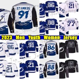 Kob #91 Steven Stamkos Reverse Retro hockey jersey 86 Nikita Kucherov #88 Andrei Vasilevskiy Brayden Point Victor Hedman Mikhail Sergachev