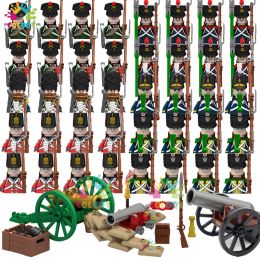 Blocks Kids Toys Napoleonic Wars Building Blocks WW2 Soldiers Mini Action Figures Prussian Infantry Toys For Boys Christmas Gifts