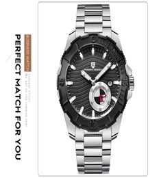 2018 New Fashion Mechanical Mens Watches Luxury Brand PAGANI DESIGN Stainless Steel Sport Waterproof Men Wristwatch drop3561948