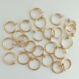 Earrings Stainless Steel Retractable Clip On Earrings Non Piercing Fake Hoop Earrings for Women Girls Without Ear Holes Clip Cuffs