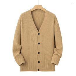 Men's Sweaters Striped Cardigans Solid Classic Fit Open Front Button Down Long Sleeve V-neck Cardigan Men Clothes