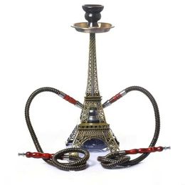 Smoking Pipes Arab hookah set Eiffel Tower pipeline ceiling accessories hookah set suitable for smokers clubs bars outdoor T240423